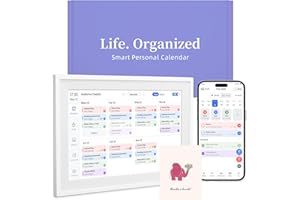 Telonixium 10.1’’ Smart Digital Calendar Planner - Interactive Touch Screen, HD Display, Wall Mountable Family Organizer with