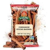 LAXMI Whole Cinnamon Sticks, Non-GMO, All Natural - 7 oz | All Natural, Authentic Indian Cinnamon Sticks, Natural Spice for Tea, Baking, Curries &amp; Drinks,