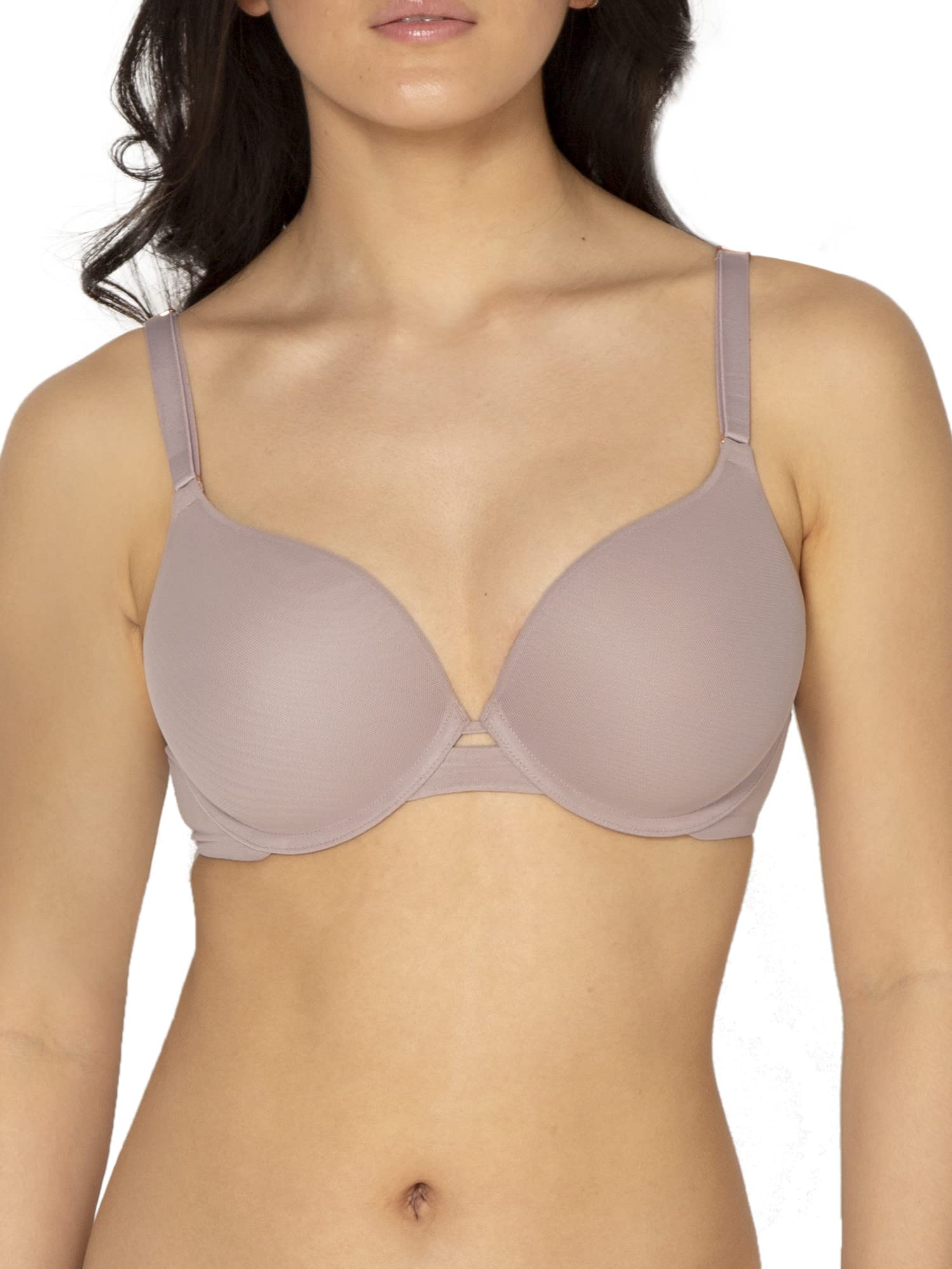 Photo 1 of Smart & Sexy Womens Everyday Invisitble Full Coverage Bra, Underwire for T-Shirt Bra, Bark, 38 38DDD US