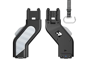 ODNEX Upper Adapter Accessories Compatible with UPPAbaby Vista, Vista V2, Vista V3 Strollers/Bassinet, Toddler Sea, Infant Car Seats(Aria, Mesa V2, Mesa Max) with Reflective Strips, 1 Set + Bonus Hook