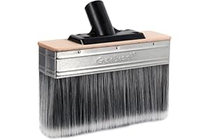 7-Inch Deck Stain Brush Applicator - Paint Brushes for Applying Stains, Paints, Sealers on Brick Concrete Walls - Heavy-Duty 