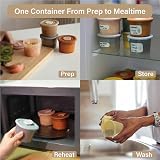Moonkie 4 Pack 120ml Silicone Baby Food Storage Containers with Airtight Lids view 2