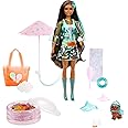 Barbie Color Reveal Sunshine and Sprinkles Doll & Accessories with 25 Surprises, Ice Cream Theme Including Water-Shower Umbrella & Color Change
