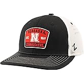 Nebraska Cornhuskers NCAA Officially Licensed Trucker Hat Dakota Switchback Patch Black White
