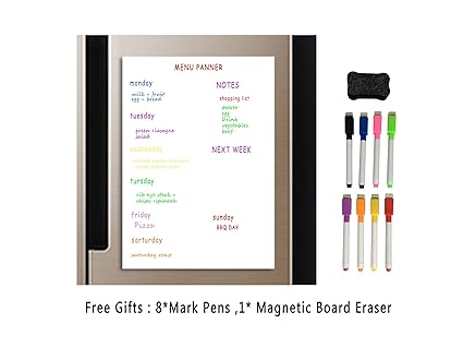 Calendario Magnético para Nevera, LOBZON Pizarra planificador de ...
