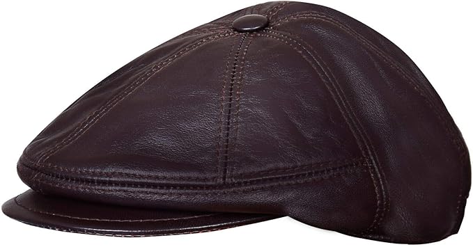 real leather cap