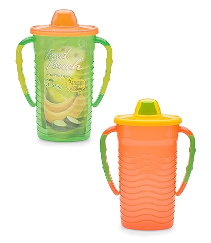 Mommys Helper Pouch Mate Food Pouch Holder, Orange/Green/Yellow