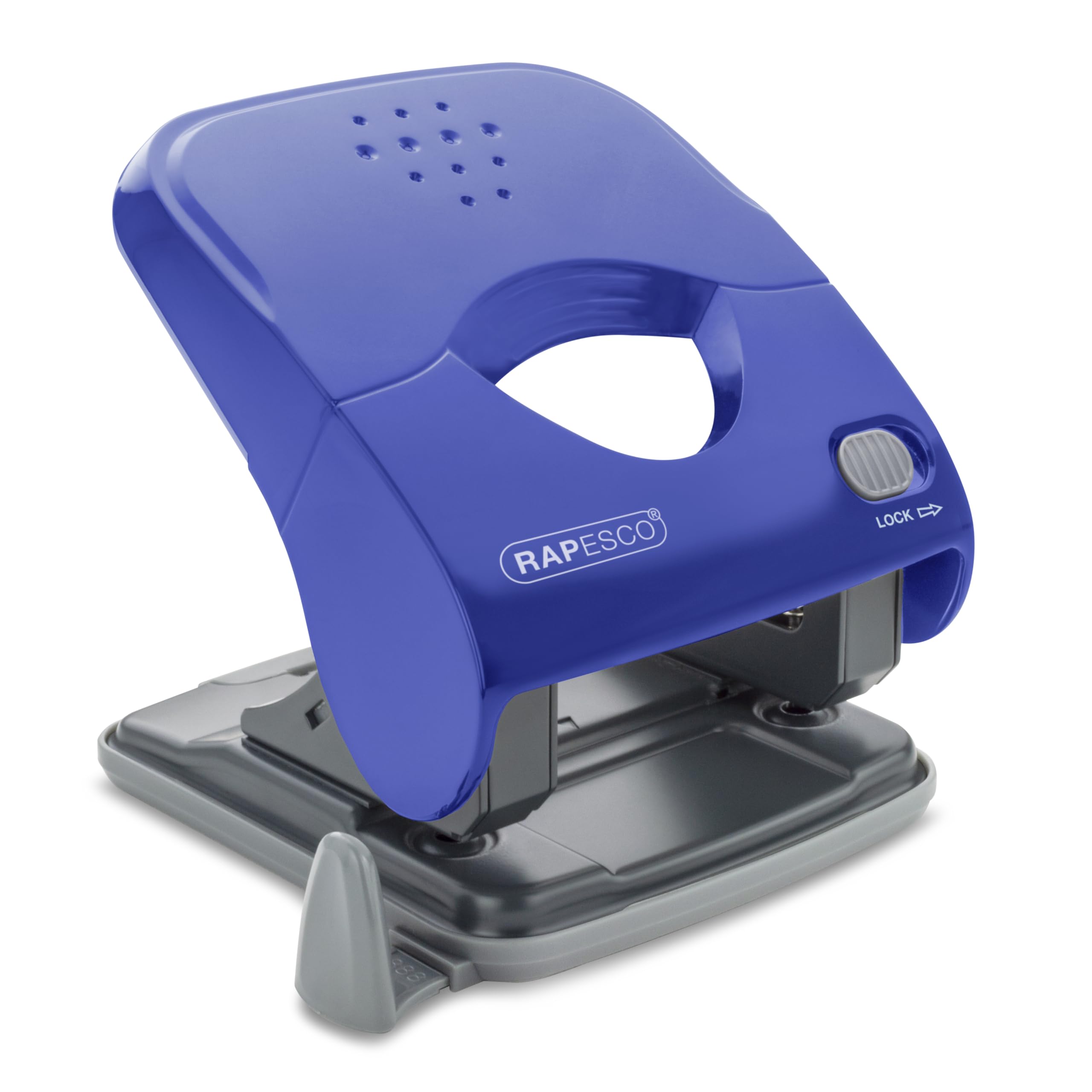 Rapesco 1542 X5-40ps Less Effort 2 Hole Punch, 40 Sheet Capacity, Blue