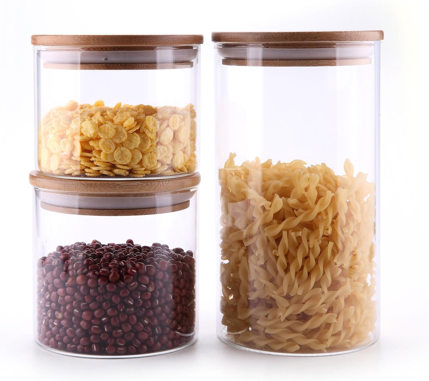 ComSaf Glass Food Storage Container - 500ml, 600ml, 1200ml (3 Pack)