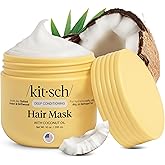 Kitsch Deep Conditioning Hair Mask – Moisturizing Hair Mask for Damaged Hair with Coconut Oil – Hydrating, Strengthening & Frizz-Reducing Hair Care Treatment for Curly, Coily & All Hair Types - 10 oz