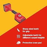 Amtech Carpet Knee Kicker Installer Tool Adjustable Steel Teeth Smooth Finish view 3