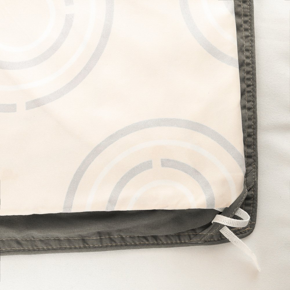 Duvet Cover Set with Zipper Closure-Circle Khaki Printed Pattern,Twin (66\