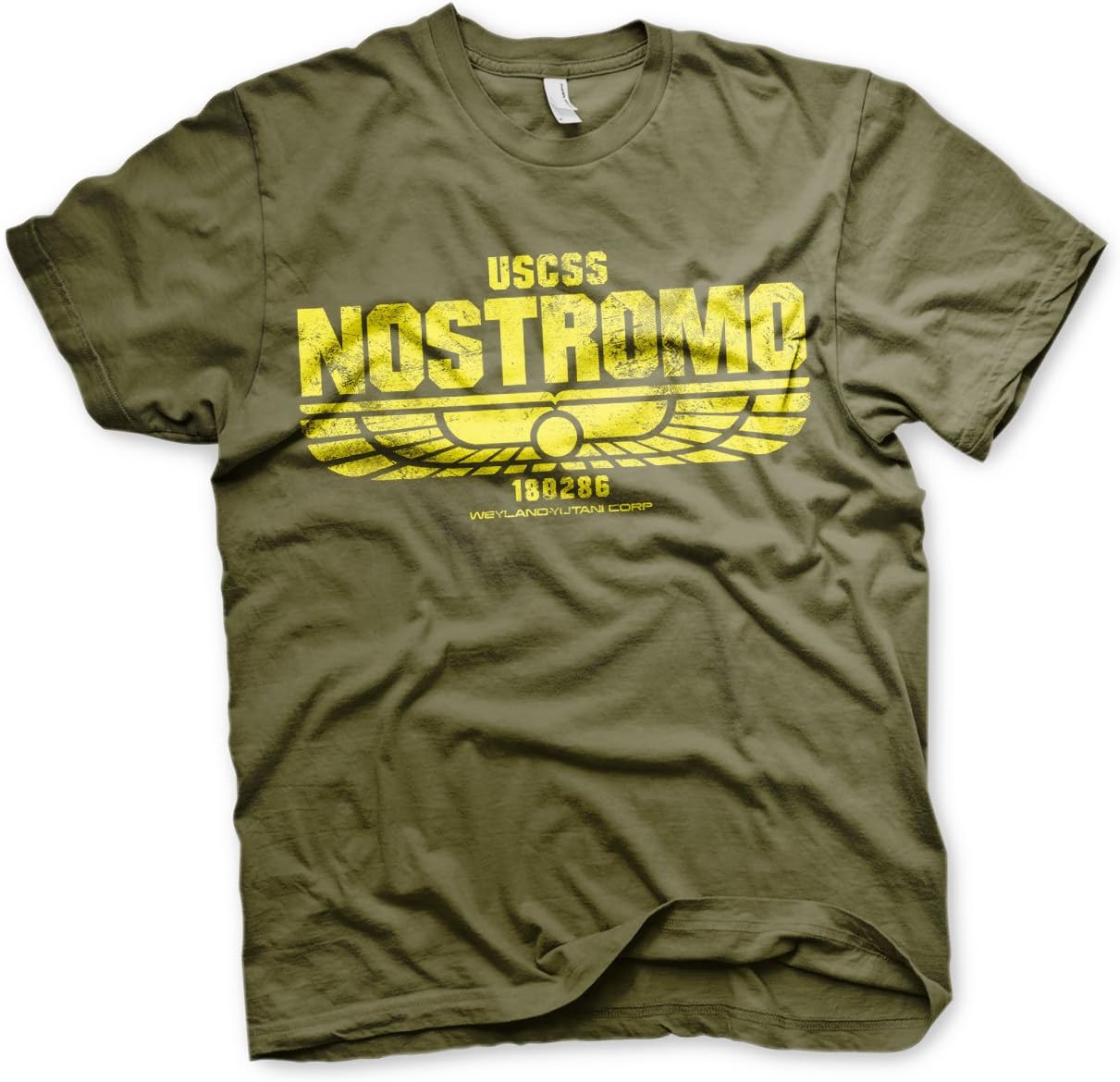 Aliens Officially Licensed USCSS Nostromo Men’s T-Shirt (Olive)