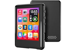 COLORCOOL MP3 Player with Bluetooth5.4,Portable Digital Music Device with Speaker,FM Radio,Voice Recording,Earphones,for Kids,Built-in Micro SD Card Slot,Full Touch Screen Easy to Use,Max 512GB Expand