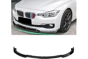 KHK Front Bumper Lip Spoiler for BMW 3 Series F30 F31 Base Bumper 318i 320i 328d 330e 330i 340i 2013-2018,Gloss Black ABS Air Dam Front Splitter Body Kit Accessories