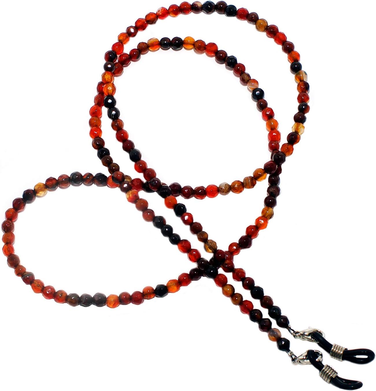 Eyeglasses Holder Gemstone Beaded Chain Retainer for Sunglasses Necklace Agate Amazonite Pearl Coral Ametiste Jasper RC