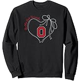 Ohio State Buckeyes Bow Heart Black Officially Licensed Sweatshirt