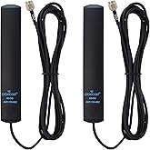 Proxicast 4G/5G 3.5 dBi Omni-Directional Low Profile Adhesive Blade Antenna | SMA Male on 6.6 ft Coax Lead - 600-6000 MHz Coverage - Weatherproof - for Cradlepoint, Digi, MoFi, Pepwave - ANT-110-002-2PK