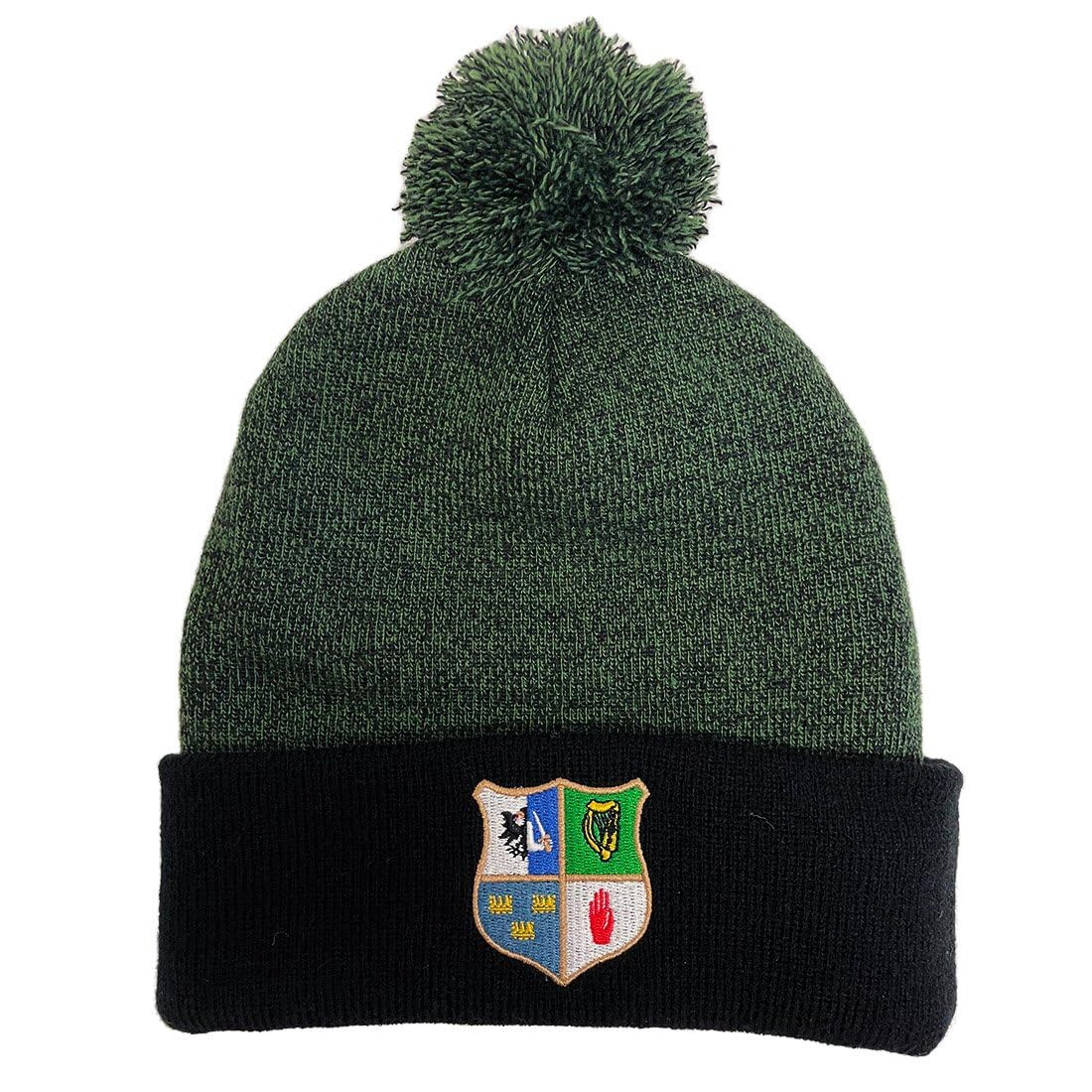 Lansdowne Four Provinces Ireland Bottle Green/Black Knit Bobble Hat