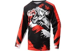 OUMURS Kids Motocross Jersey for Dirt Bike Jersey for 5-12 Year Olds Mountain Bike for Motocross Cycling Bicycle BMX ATV Off Road