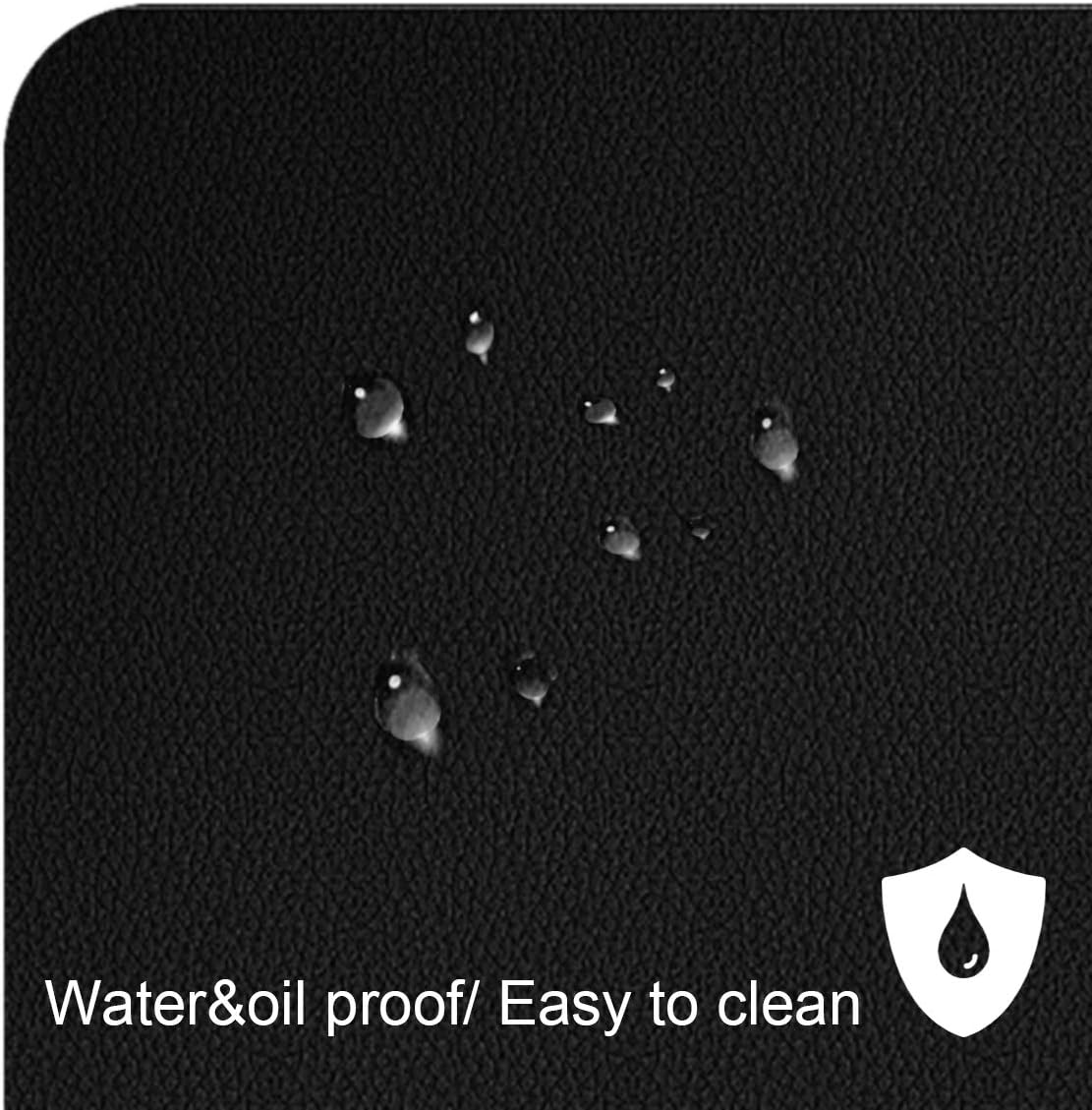Mejerca Desk Pad Office Desk Protector Mat 31.5" x 15.7" PU Leather Laptop Waterproof Desk Blotter for Mouse Desk Writing and Gaming Mat (Midnight Black) : Office Products