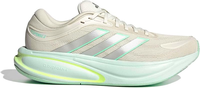 Herren Response 2 Running Shoes, White Tint/Silver met./Pulse Mint, 44 EU