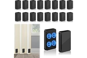 ANGAR 32pcs Outdoor Curtain Weights, Upgraded Heavier-Duty Waterproof Curtain Magnets Weights Outdoor, for Home Patio Drapery, Shower, Flags, Tablecloth to Stop Heavy Wind, Black