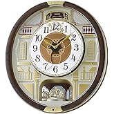 SEIKO QXM607BRHZ 45 Melodies in Motion Wall Clock with Rotating Pendulum