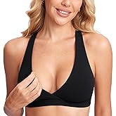MOMANDA Racerback Nursing Sleep Bras for Breastfeeding Crossover Wireless Maternity Bralette Comfy