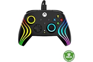Turtle Beach Afterglow Wave Wired RGB Gaming Controller - Licensed for Xbox Series X|S, Xbox One & Windows PCs - Mappable Buttons, Hall-Effect Hair Triggers, Companion App - Black