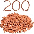 Civaner 200 Pcs Mini Bricks for Landscaping Small Miniature Tiny Model Wall Bricks for Crafts Realistic Fake Blocks for Dollhouse Garden Accessories, 1/35 Scale