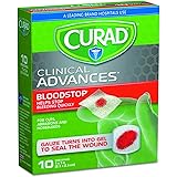 Curad Bloodstop Hemostatic Gauze, 1 X 1 Inches, 10 Count