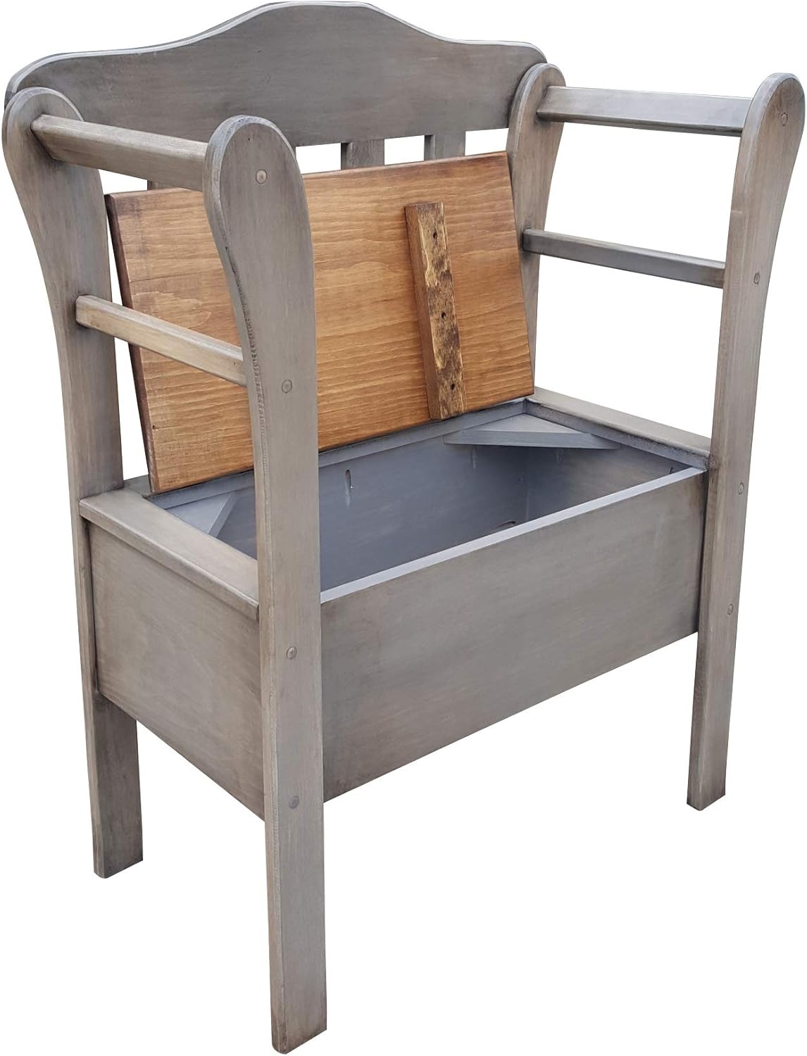 wooden shoe bench with cushion and storage on Amazon Com Small Wooden Storage Bench Amish Furniture Entryway Bench With Storage Organizer For Indoor Bedroom Living Room Hallway Pewter Kitchen Dining