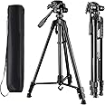 Laser Level Tripod with Carry Bag, Elikliv Lightweight Adjustable Aluminum Alloy Tripod Stand for Rotary and Line Lasers (Support 1/4" and 5/8" Mounting Thread)