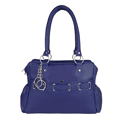 SAHAL PU Blue Shoulder Bag for Women