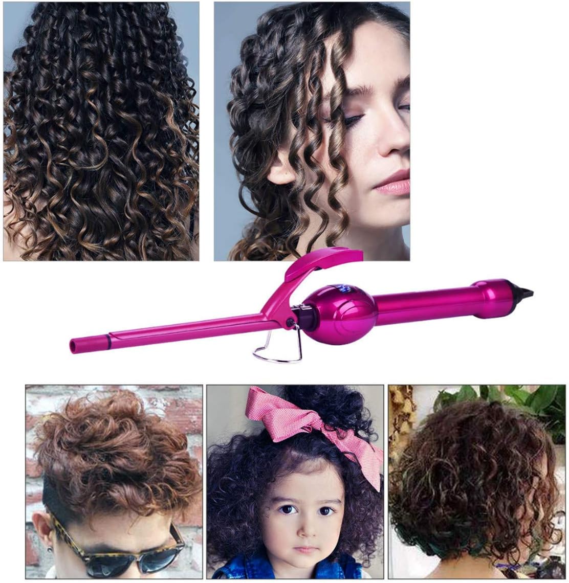 Amazon カールアイロン 9mm コテ 80 230 30段階温度調節 急速加熱 Lcd ヘアアイロン メンズ兼用 海外対応 ローズ 12ヶ月品質保証 Pse認証済み Ckeyin Ckeyin ヘアアイロン 通販