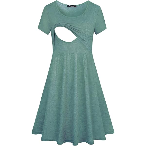 Womens Summer Casual Loose Dress Chic Ruffle Cap Sleeves Ruched Maternity  Dress Sage Green Midi Pregnancy Dresses Nursing Dress Baby Shower Photoshoot -Green|M at Amazon Women's Clothing store