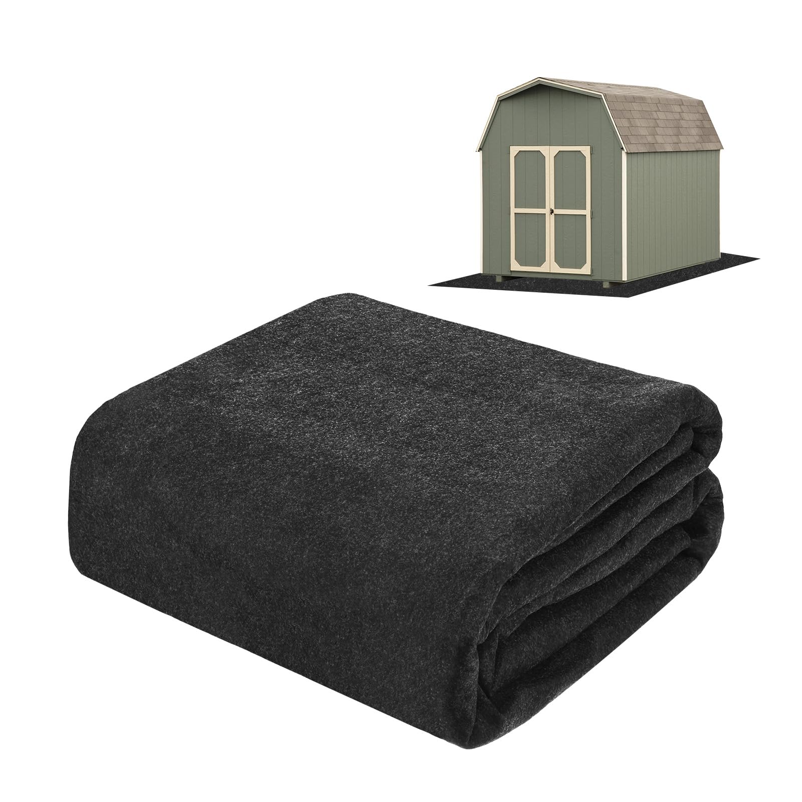 M METERXITY Outdoor Storage Shed Mat, 3.2x7 FT Waterproof Small Shed Flooring Mat for Patio Furniture Floor Protecting from Wear/Liquid/Dust/Oil, Non-Slip Carport Pad [Grey]