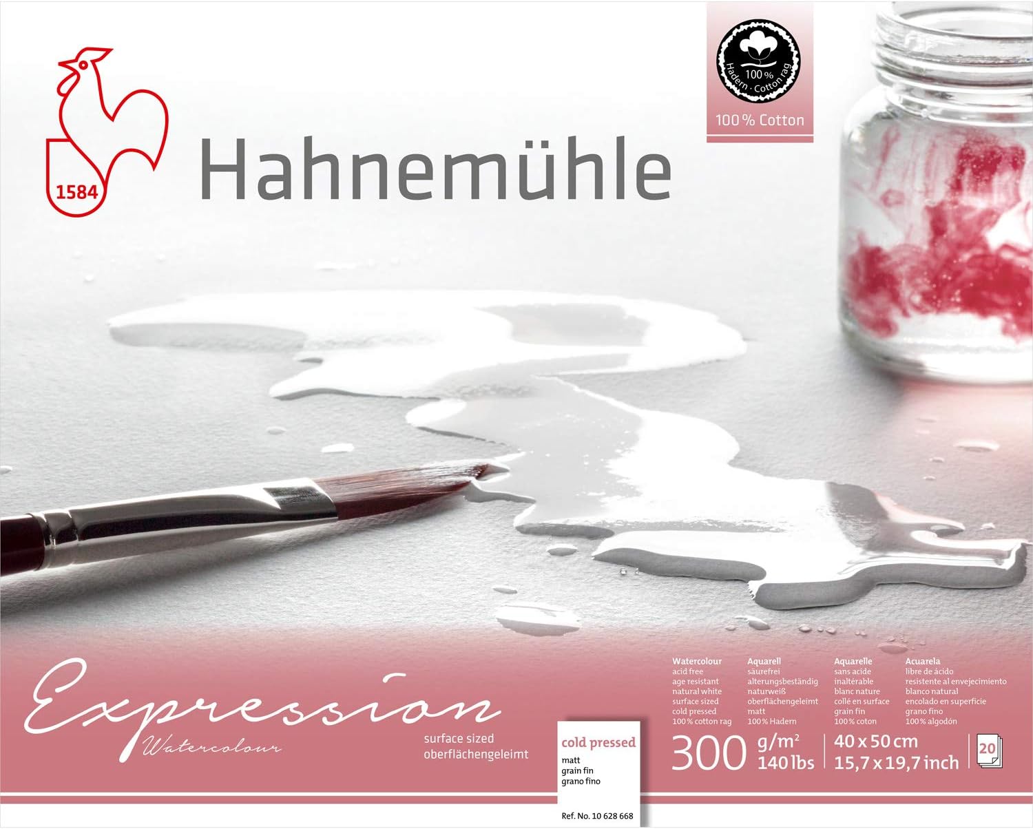 Hahnemuhle Expression Watercolor Block Cold Pressed 9x12.5 Inches 20