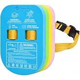 Swim Float Kids Safety Learning: 140 lb Pull-Tested Buckle Stable in Pool | Adjust Less Practice More - Back Float Swim Belt Bubble Anti-Slip Silicone Strips Help Reduce Slipping For Trainer 3-12 Yrs