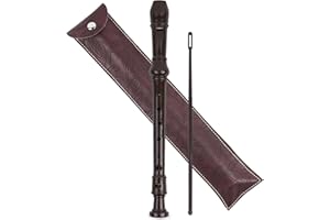 Lvkjafaz Recorder Instrument for Beginner Adults,8-Hole Soprano Descant Recorder Music Flute with with Cleaning Rod & Leather