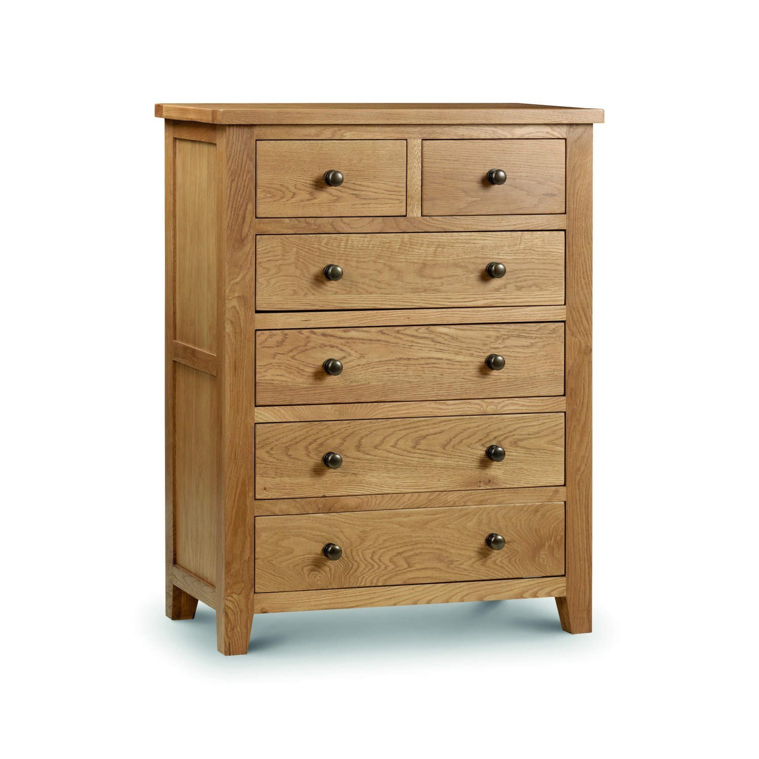 Julian Bowen Marlborough 4+2 Drawer Chest, Oak
