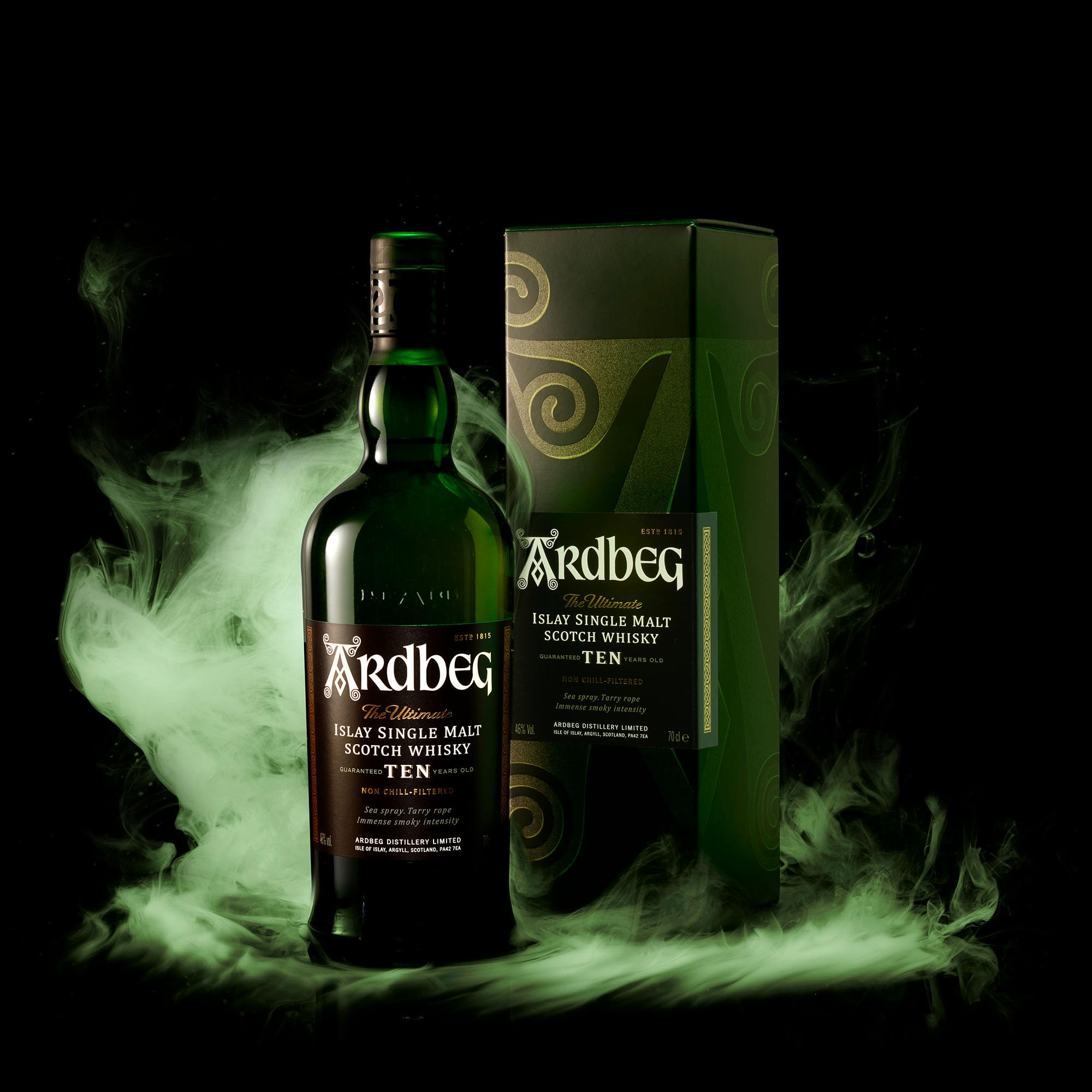 Ardbeg 10 Years Old Islay Single Malt Scotch Whisky, 70cl, in Geschenkbox | Torfig & rauchig mit feiner Süße | Gereift in Bourbonfässern | Typischer Islay-Charakter 2