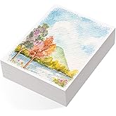 80 Sheets Watercolor Paper Bulk, 110 lb/230 GSM Cold Press Paper White Water Color Paper for Kids Child Students Adults Artis