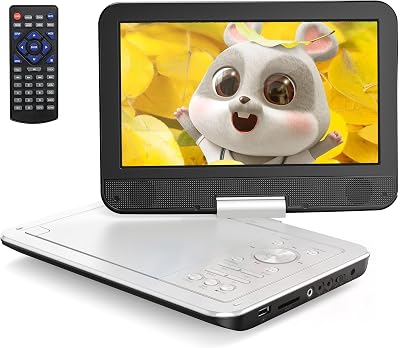 YOTON 12.5in Portable DVD Player with 10.5in Swivel Screen White