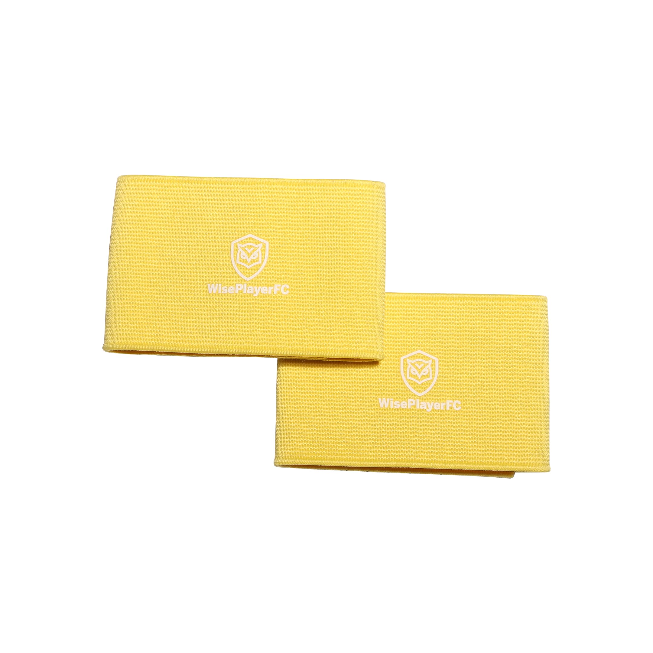 WISEPLAYERFC Guard Stay- 2 Elastic Bands to Hold Football Shin Guards for Men, Women & Children (Yellow)