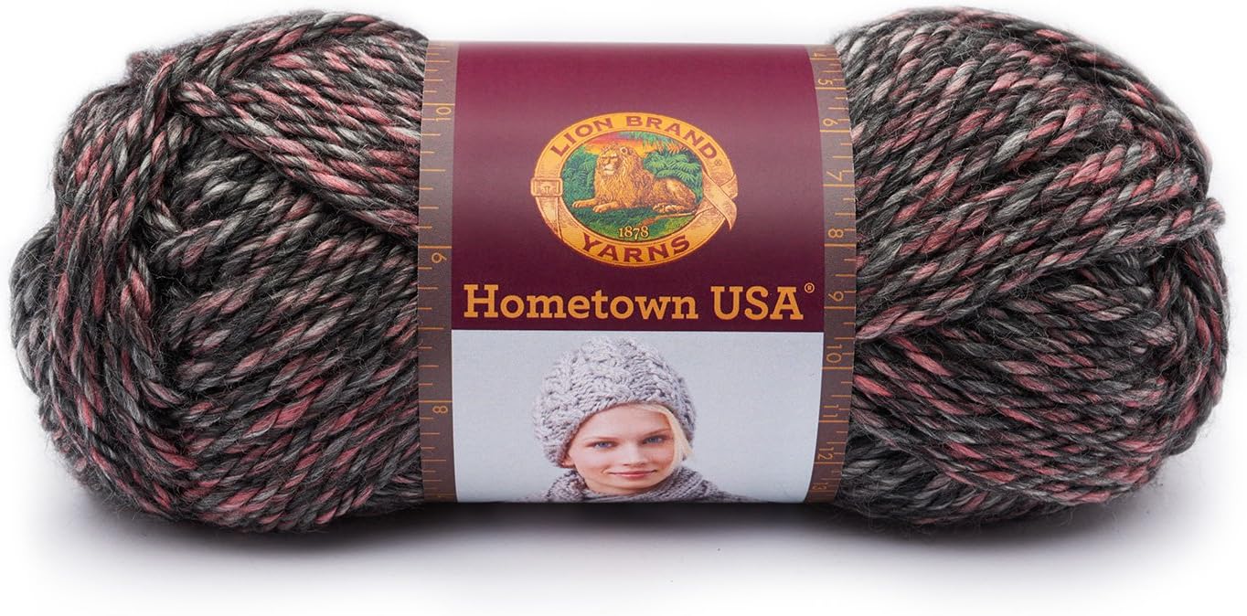Yarn Lion Brand Yarn 135 148e Hometown Yarn Portland Wine 1 Skein Arts Crafts Sewing
