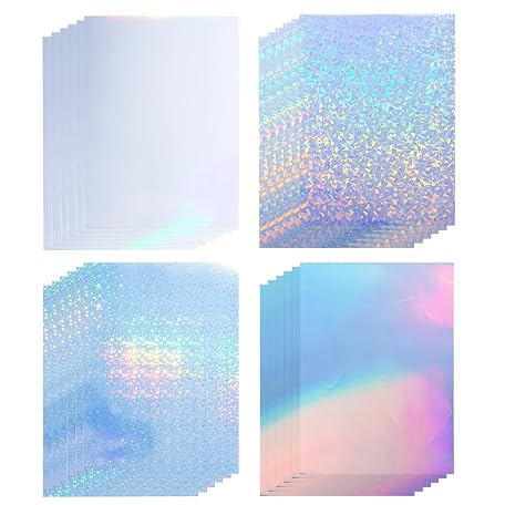 28 Sheets A4 Holographic Glossy Sticker Paper - Waterproof Printable Vinyl For Inkjet/Laser Printers (8.25 X 11.7) - View #8