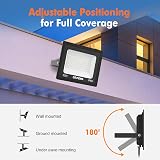 GRIFEMA 50W LED Floodlight Outdoor 5500LM 6500K IP66 Adjustable 180° view 3