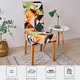 HZDHCLH Chair Covers Slipcovers 6 PCS Stretch Removable Washable Short Dining view 3